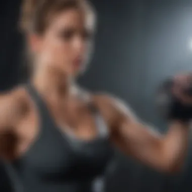 Enhancing Strength Training with Adjustable Weights Individual using adjustable weights in a strength training session