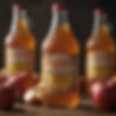 Conceptual image of apple cider vinegar in a daily routine