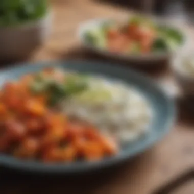 A keto meal plate featuring cottage cheese alongside low-carb vegetables