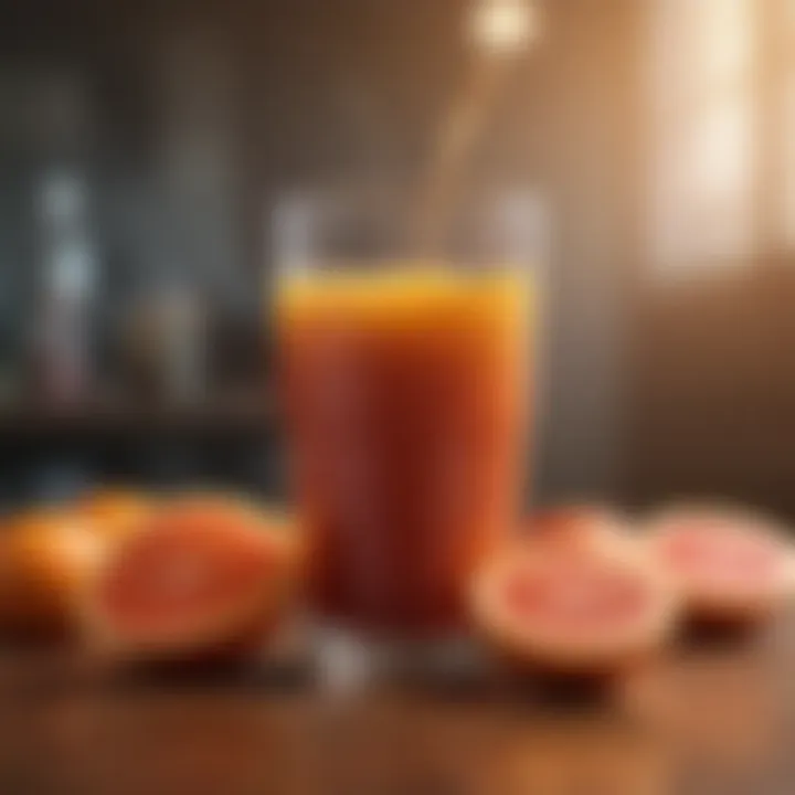 An infographic illustrating the health benefits of certain juices