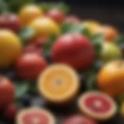 A vibrant display of fresh fruits rich in antioxidants