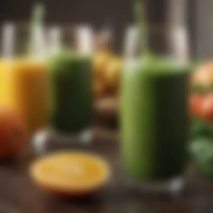 A balanced meal plan incorporating juicing