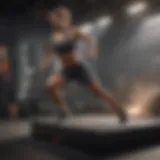 Dynamic jumpbox workout showcasing explosive movements.