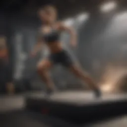 Dynamic jumpbox workout showcasing explosive movements.