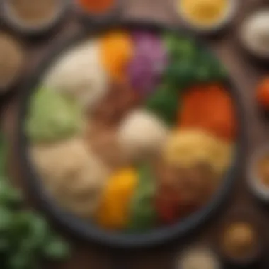 Keto Grains with Vegetables A colorful display of vegetables paired with keto grains like cauliflower rice.