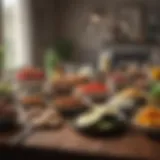 A vibrant array of Keto Light-friendly foods on a table