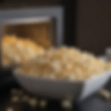 Preparing Keto Popcorn in Microwave Keto popcorn in a microwave for preparation