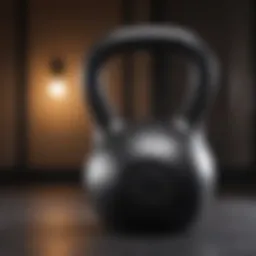 Dynamic kettlebell swing showcasing core engagement