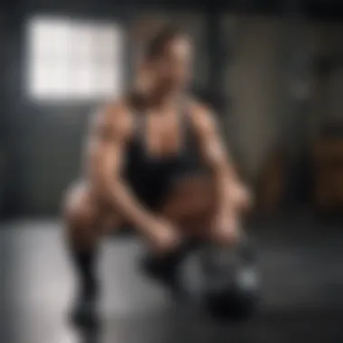 Elevating Strength with Kettlebell Squats Dynamic kettlebell squat showcasing proper form