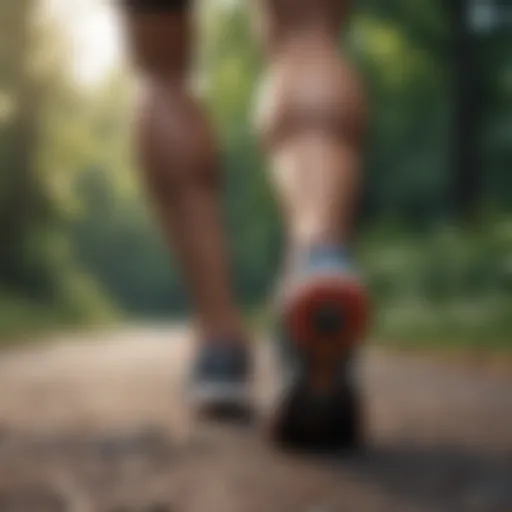 Visual representation of overpronation in running