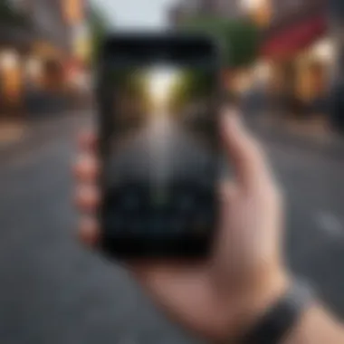 Tracking Progress: Your Journey to Fitness A person tracking their walking progress on a smartphone