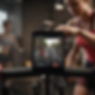 Peloton App Showcasing Diverse Workout Options Close-up of Peloton app displaying a variety of workouts