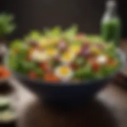 A vibrant salad bowl showcasing low gas producing vegetables