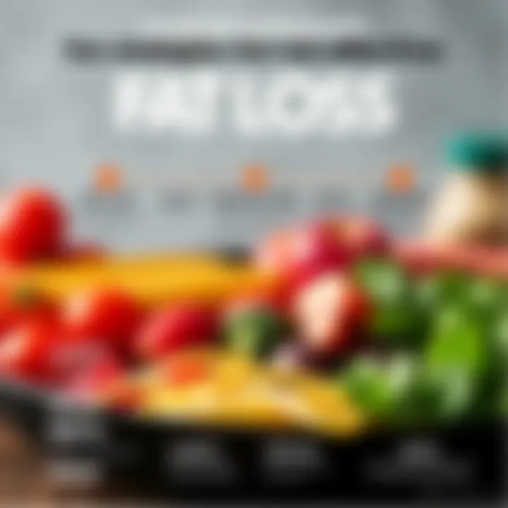 Infographic presenting dietary strategies for fat loss