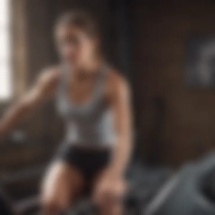 Correct posture while using a rowing machine