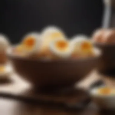 Dish presentation showcasing innovative recipes using hard boiled eggs Creative culinary uses for hard boiled eggs