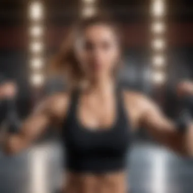 Dynamic workout routine for effective weight management Fitness enthusiast performing exercises