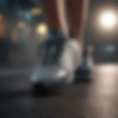 Lightweight Design and Flexibility Close-up of a minimalist shoe showcasing its lightweight design and flexibility
