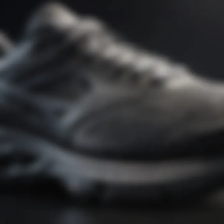 Close-up of Mizuno shoe features