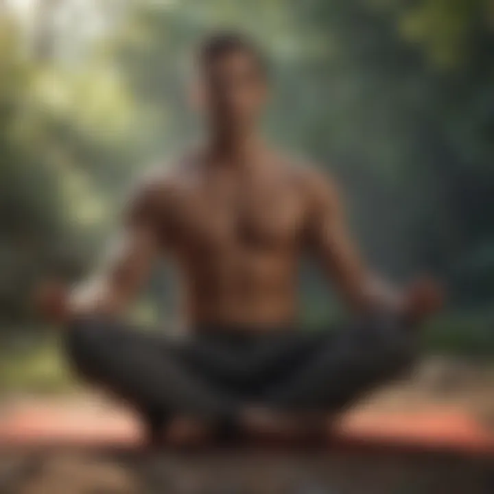 Meditative pose fostering mental clarity