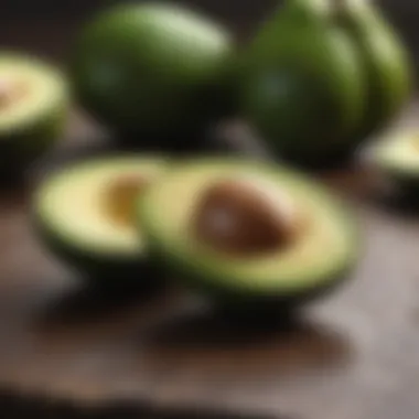 Avocado sliced to highlight its creamy texture