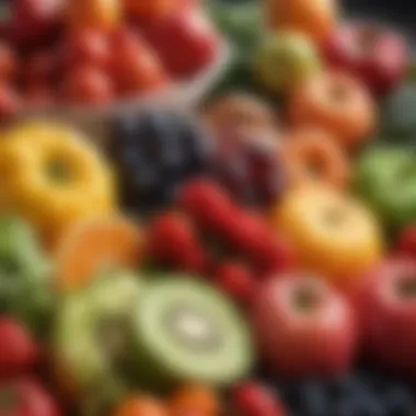 A visually appealing array of fresh fruits and vegetables symbolizing healthy eating choices.