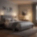 A serene bedroom environment at night, highlighting soothing elements.