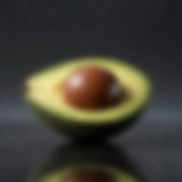 Nutritional breakdown of a small avocado showcasing its vitamins and minerals