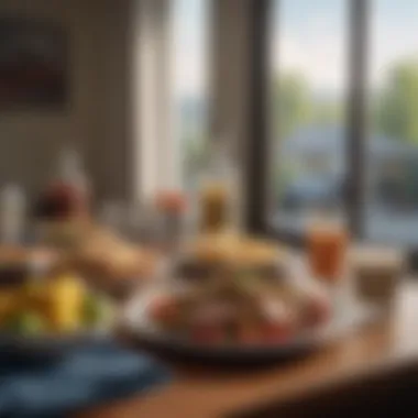 Optimal Food Choices for Fasting A serene setting with nutritious foods and water, symbolizing the importance of meal choices during eating windows.
