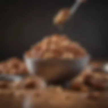 Visual representation of portion control for nuts