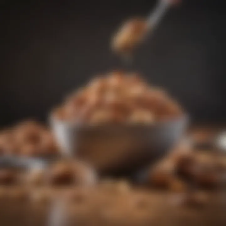 Visual representation of portion control for nuts