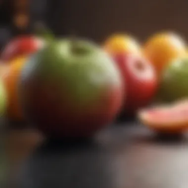 A selection of fruits arranged artfully