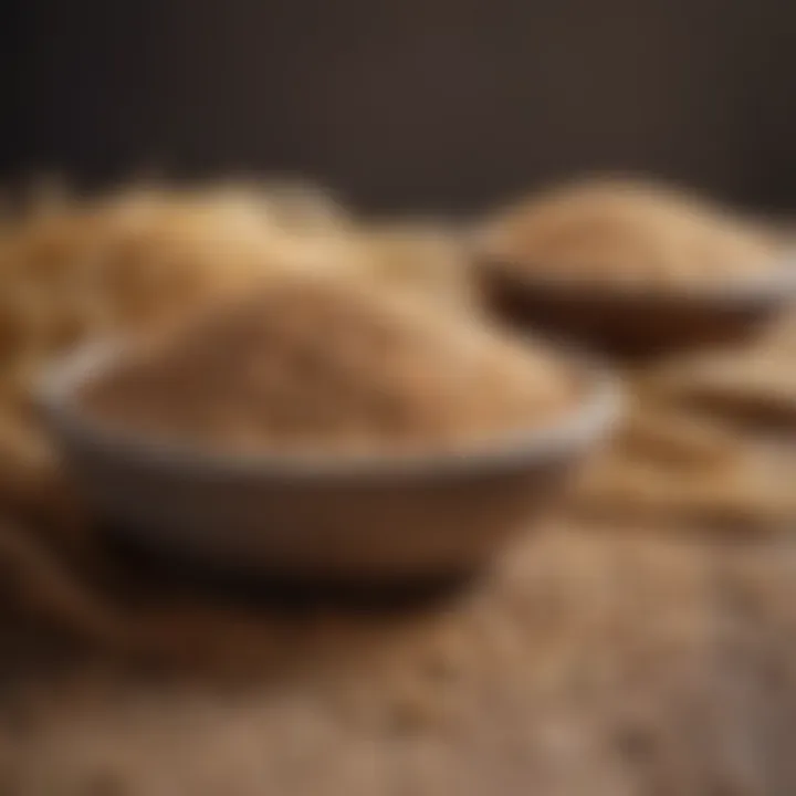 A variety of whole grains displayed beautifully