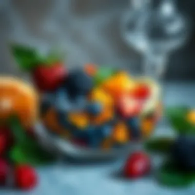 Electrolyte Boost: Nature's Remedies Colorful bowl of electrolyte-rich fruits