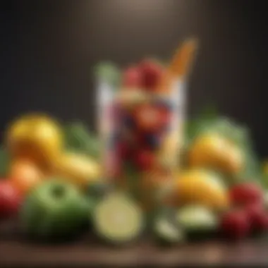 A vibrant display of fresh fruits and vegetables representing a balanced diet.