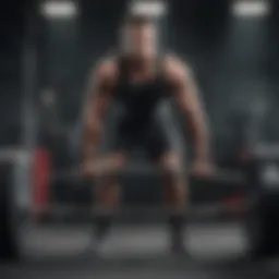 A football athlete performing a deadlift to enhance strength