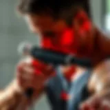 Theragun device in action for muscle recovery