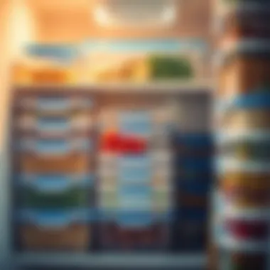 Organized Meal Prep Storage An organized fridge showcasing neatly stored meal prep containers.