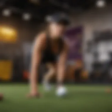 Personalized workout plan on a fitness app for golfers at Planet Fitness