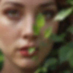 Close-up of poison ivy leaves