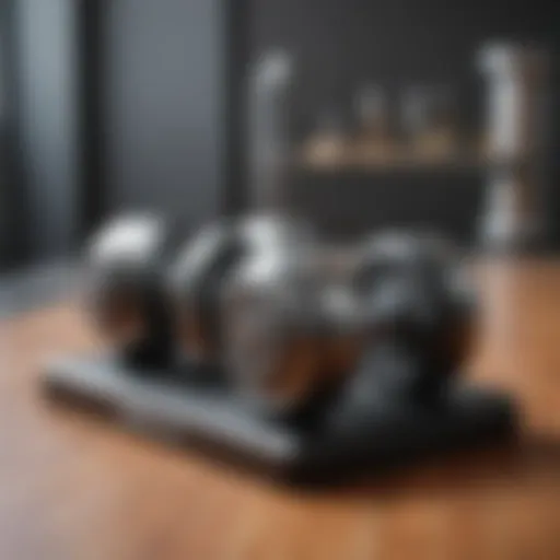 Adjustable dumbbell in a modern home gym setting