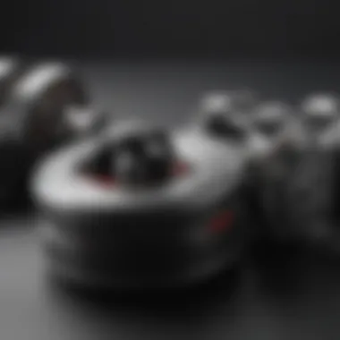 Innovative Weight Selection Mechanism Close-up of adjustable weight selection mechanism