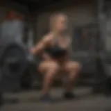 Demonstrating proper box squat form
