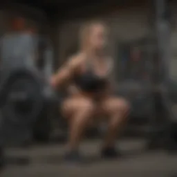 Demonstrating proper box squat form