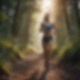 Runner on a scenic trail embodying the essence of fitness