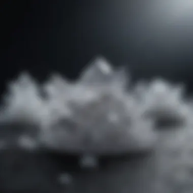The Nature of Salt Crystals Salt crystals on a dark surface