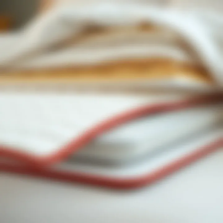 Close-up of various mattress materials showing layers