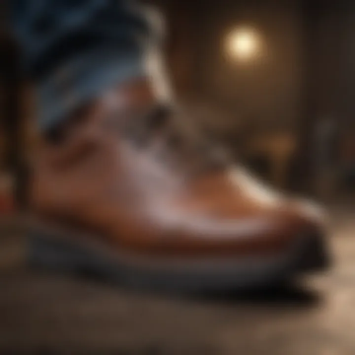 Illustration of proper shoe maintenance techniques