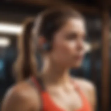 Shokz Earphones in Fitness Lifestyle User enjoying Shokz earphones during a workout