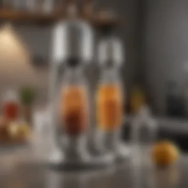 Innovative Carbonation: The SodaStream Experience A modern SodaStream machine with bottles ready for use